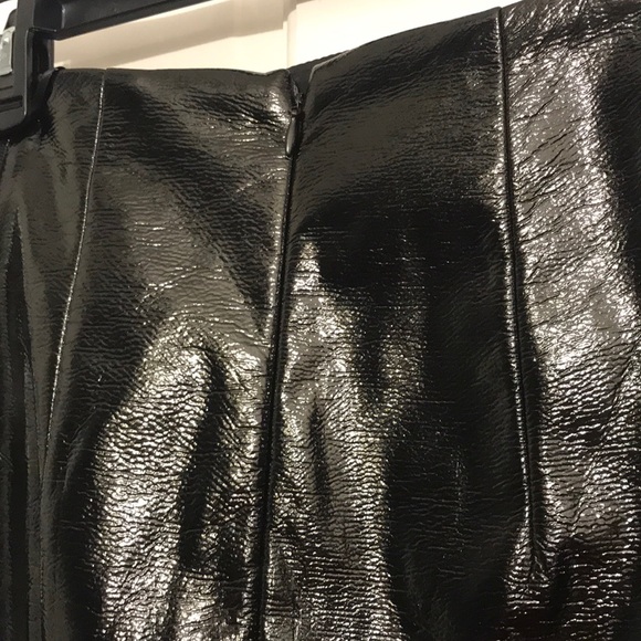 Shiny Faux Leather Mini Skirt - Picture 3 of 3